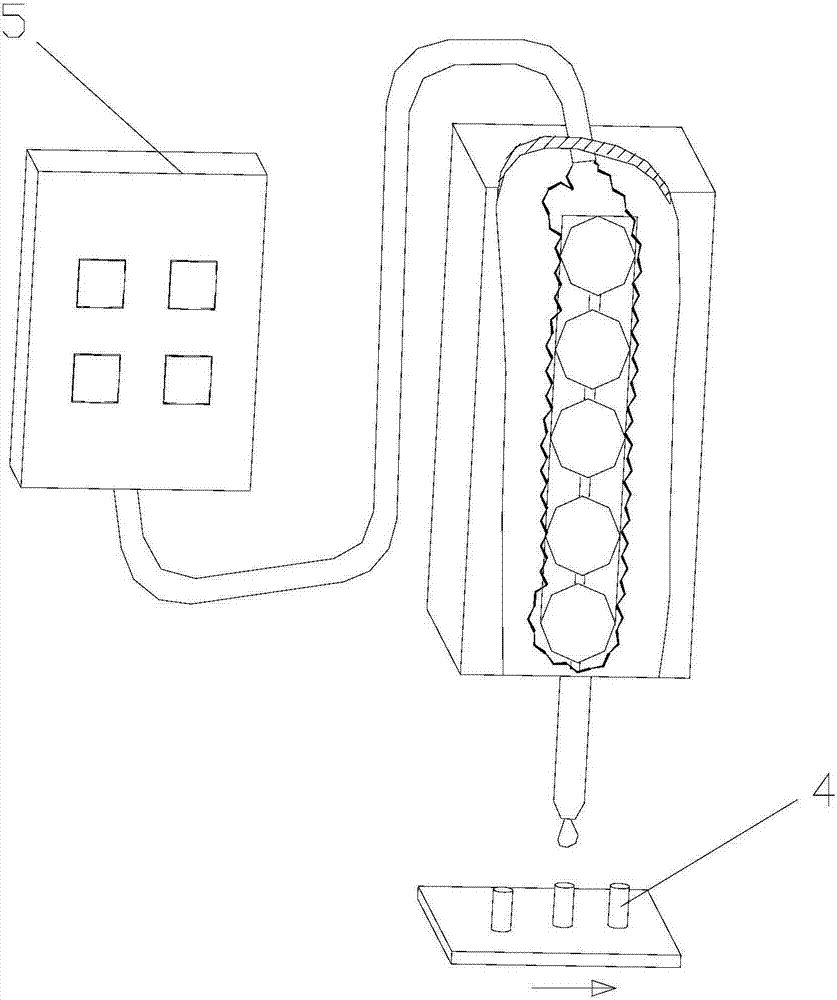 Glass forming bead dripping stove and glass forming system