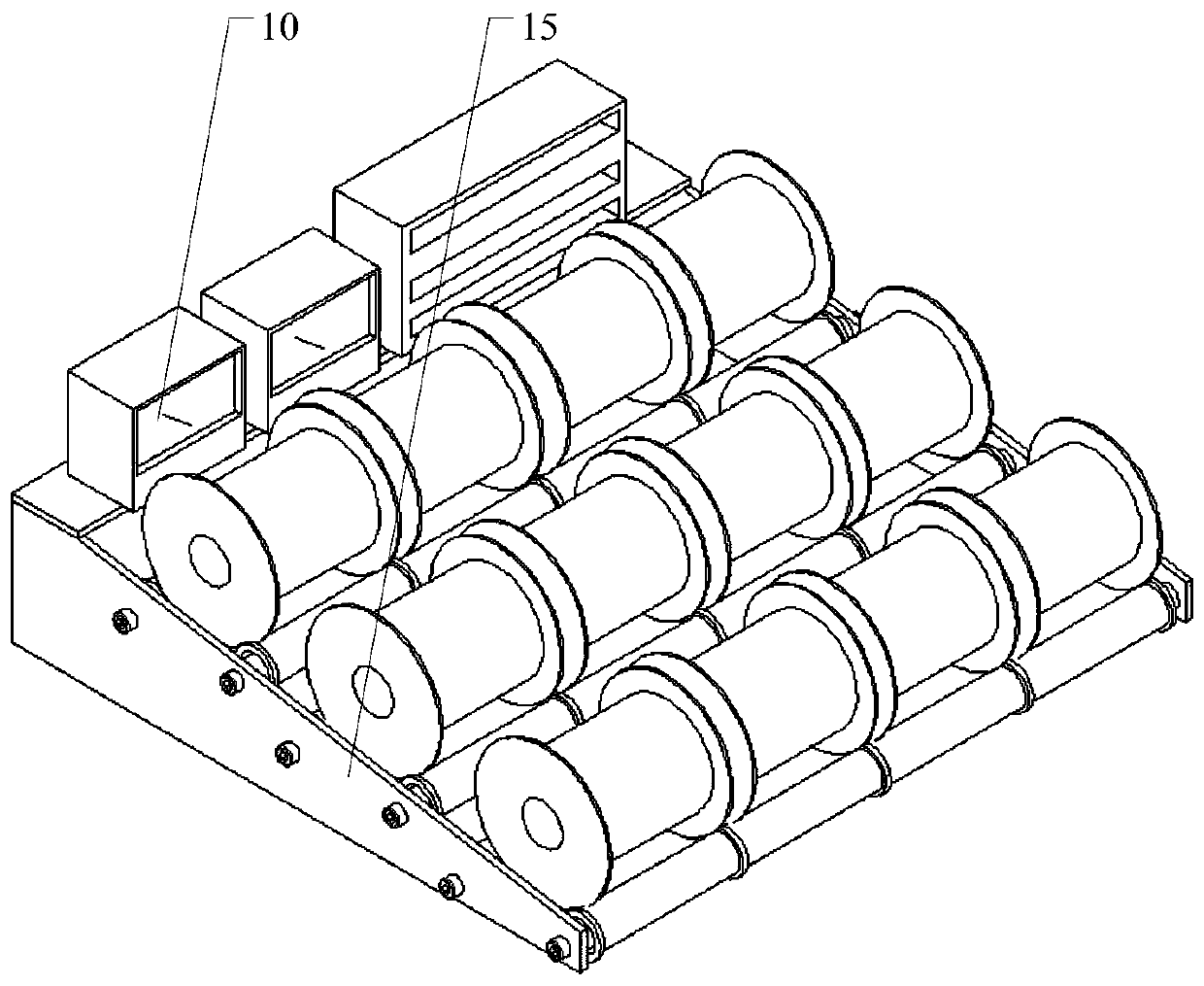 An online tin coating equipment for spotlight welding strip