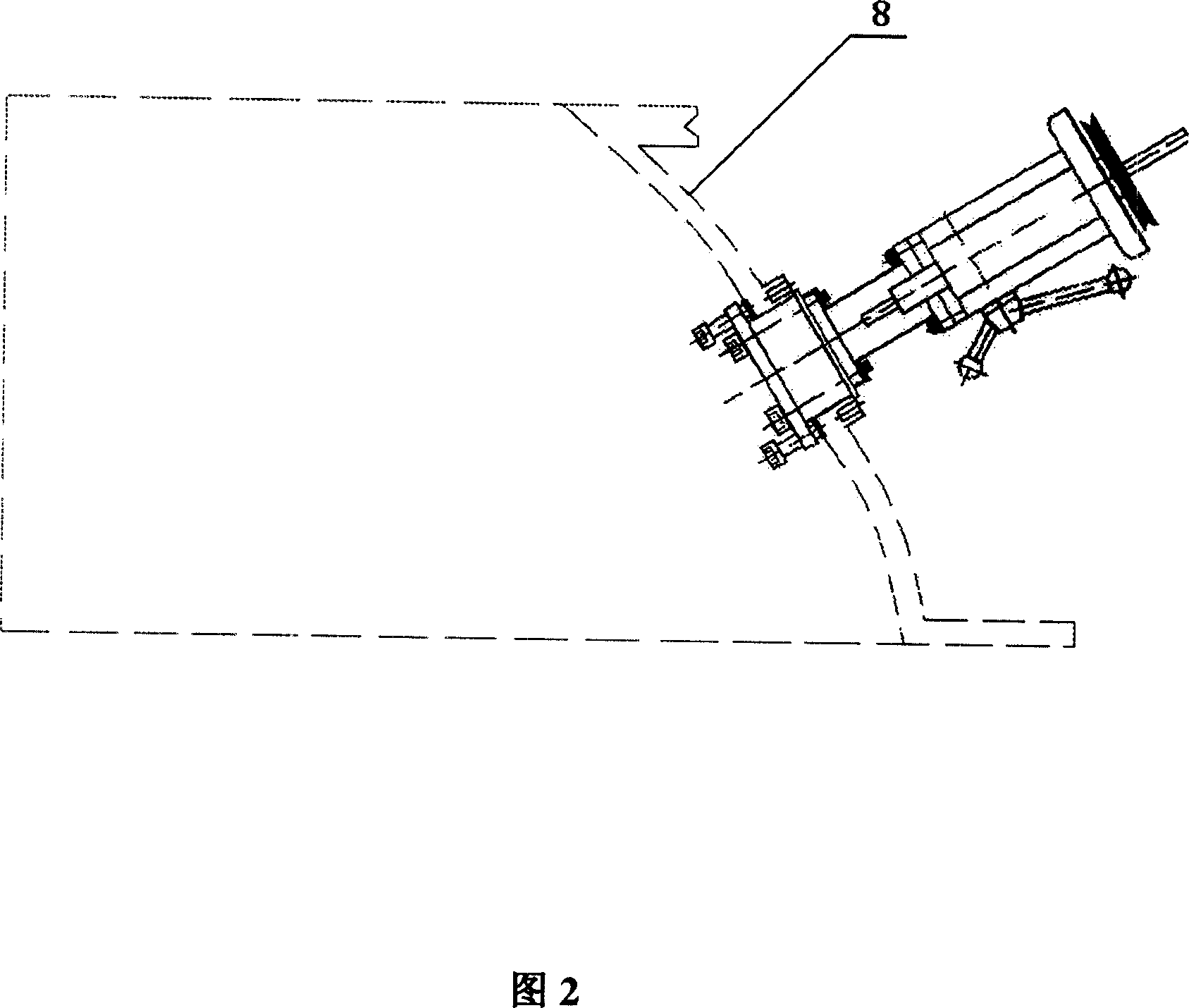 Belt pulley driven inclined vertical trephine and its using method