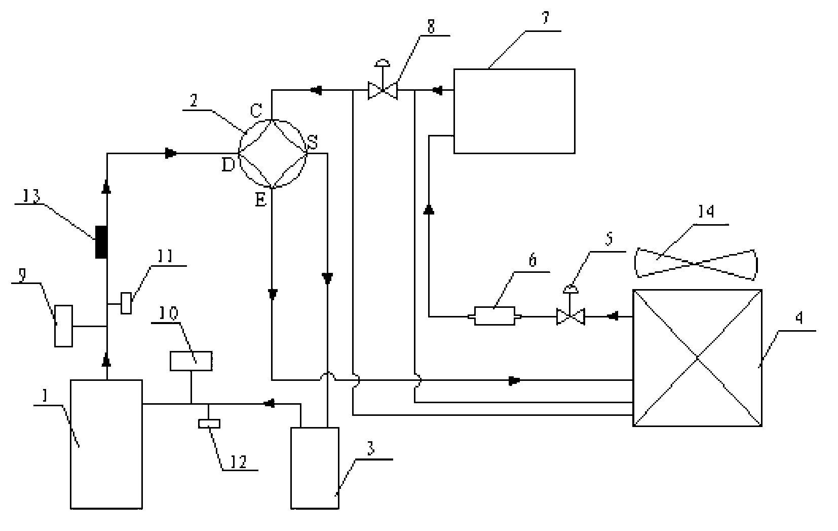 Defrosting system for heat pump