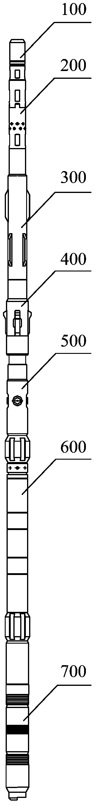 Combined method of pipe string, bridge plug setting and sandblasting perforation