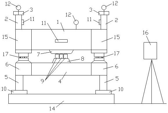 Simulation test equipment and method for super-load anchor pile cross beam counter-force device