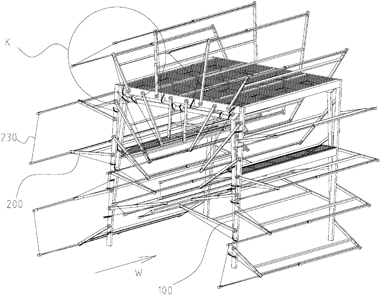 Rope saw tunneling device and tunneling method