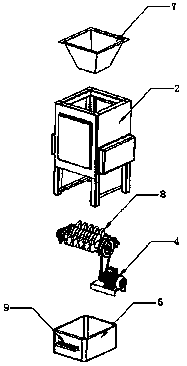 Crushing device for bean processing