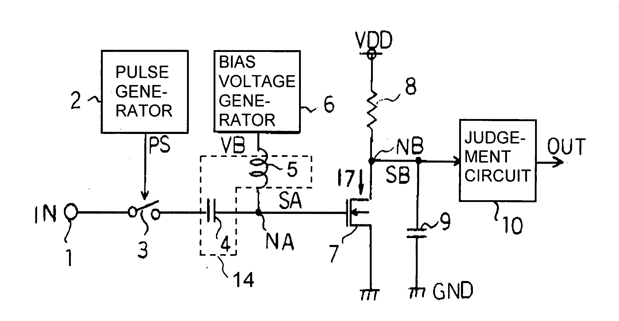 High frequency signal detection circuit