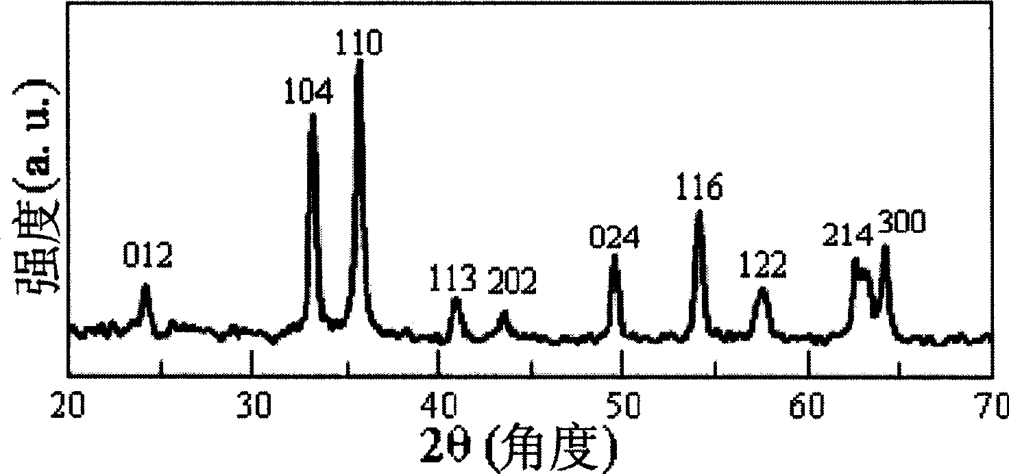 Catalyst irontrioxide for carbon monoxide oxidation reaction and its preparing method