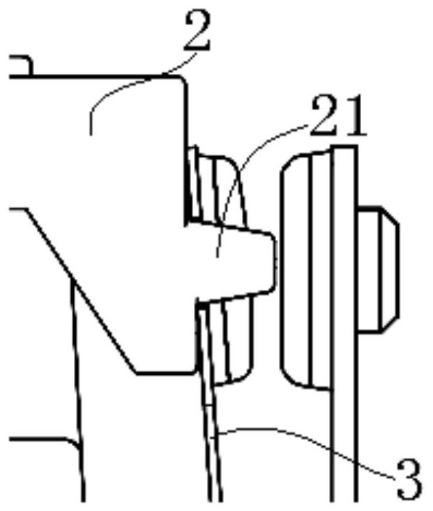 A push-card assembly structure for a horizontal relay