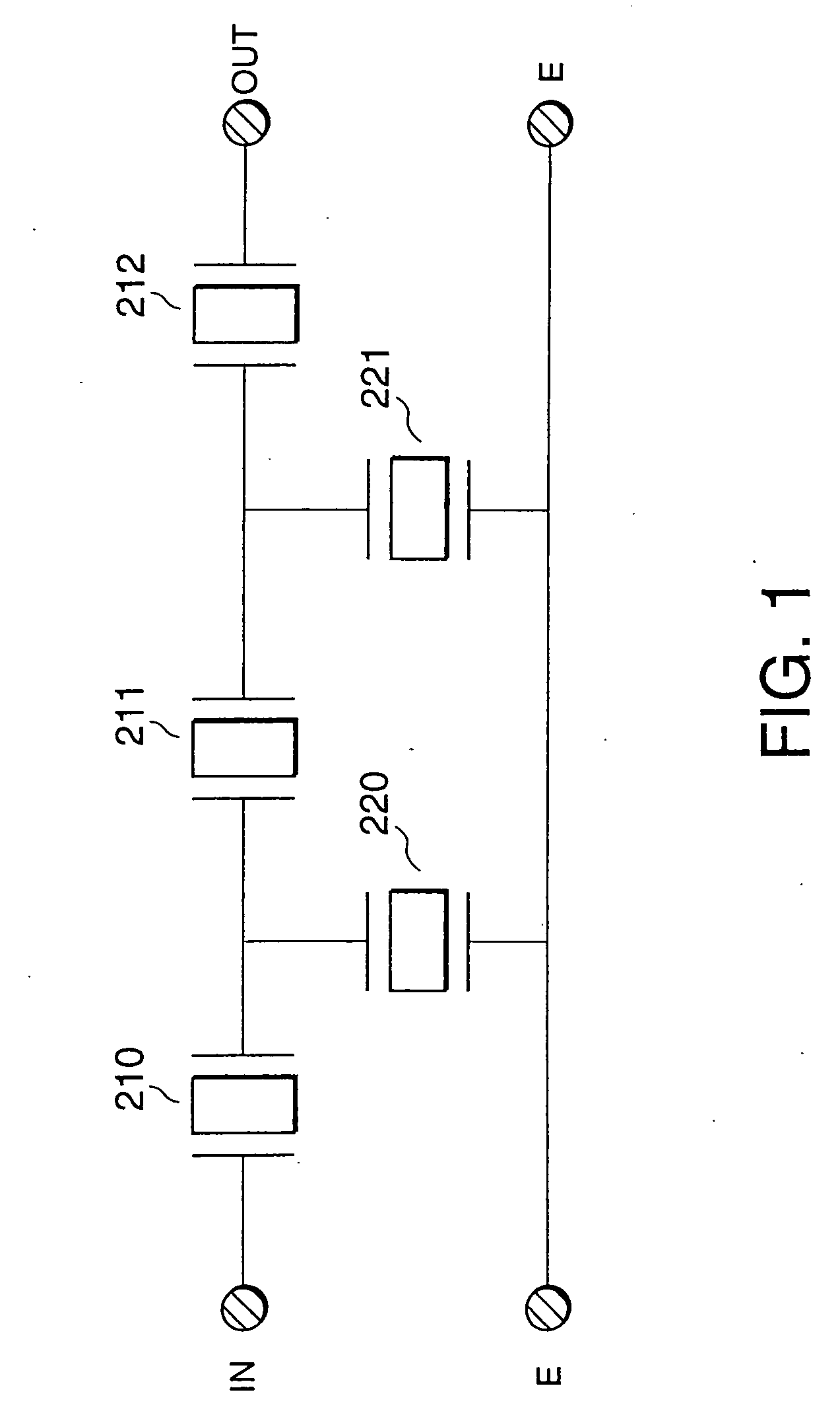 Transmitting filter including saw resonators