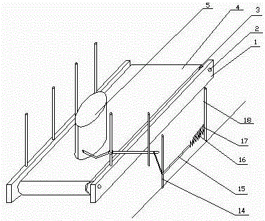A side turning device for bagged feed conveying