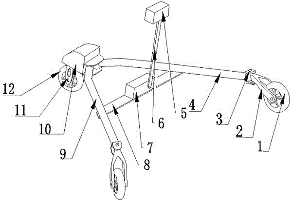 Dragon scooter type sliding robot with gravity adjusted based on inverted pendulum