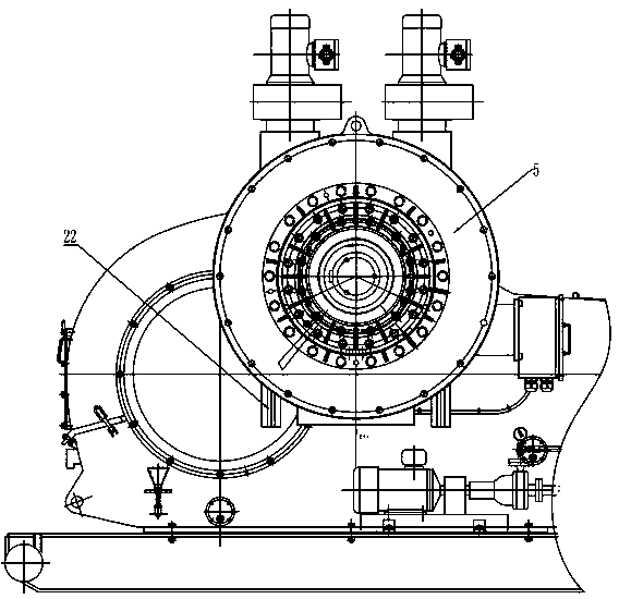 Large-power motor hanging installation structure