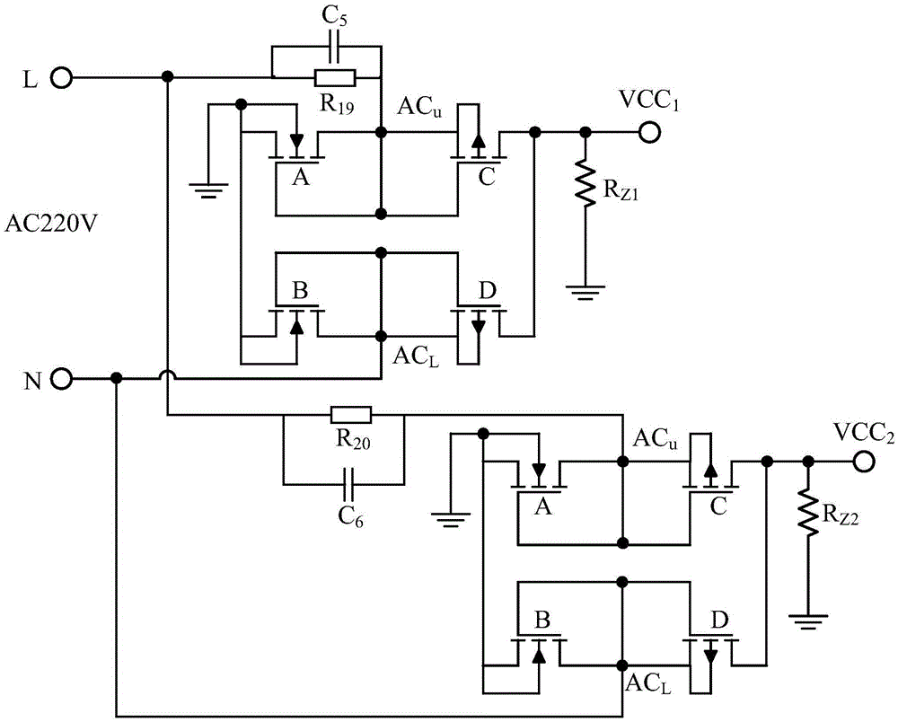 Control circuit and method based on sound-light control energy-saving LED lamp