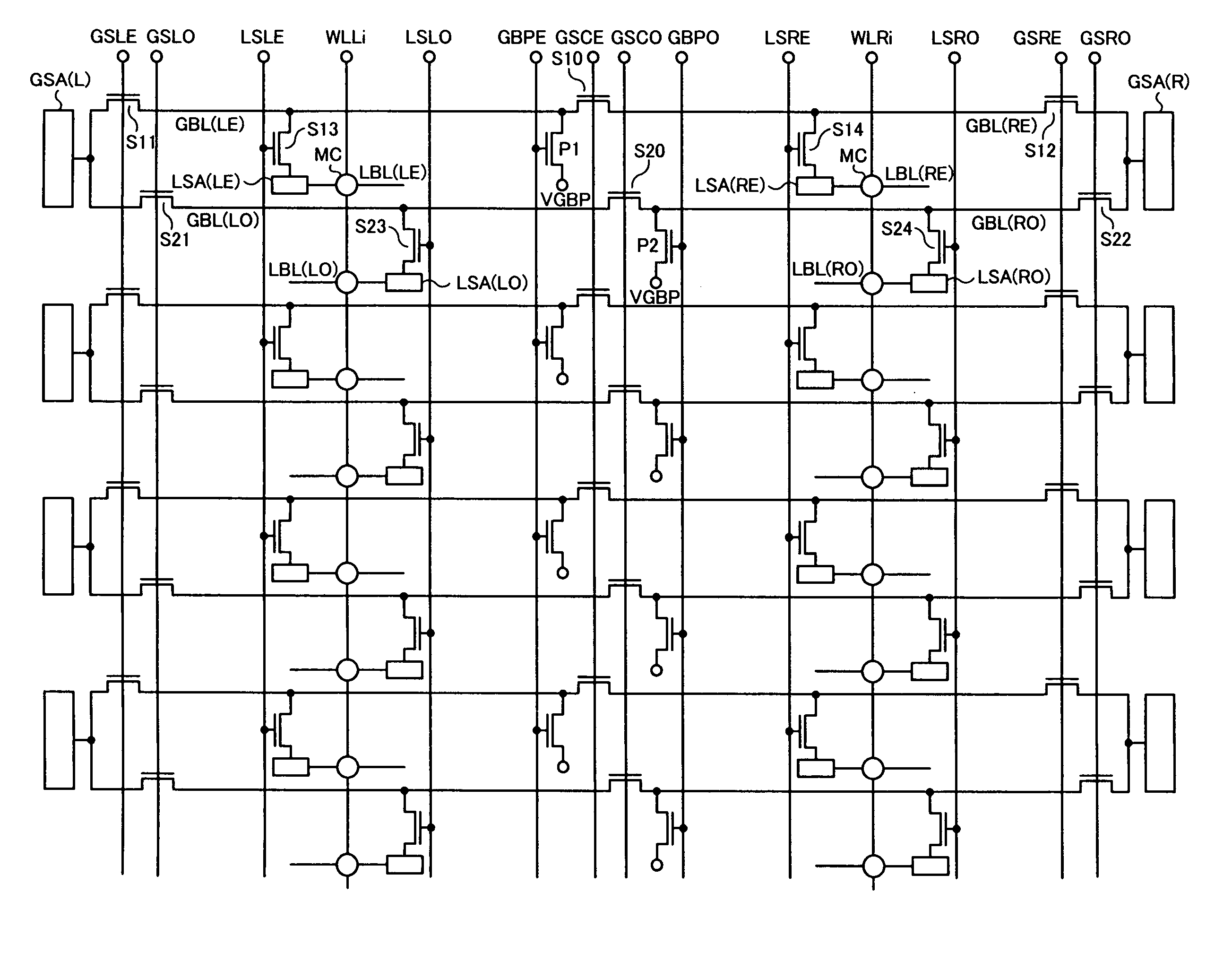 Semiconductor device having hierachical bit line structure