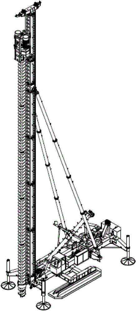 Long-spiral drilling machine