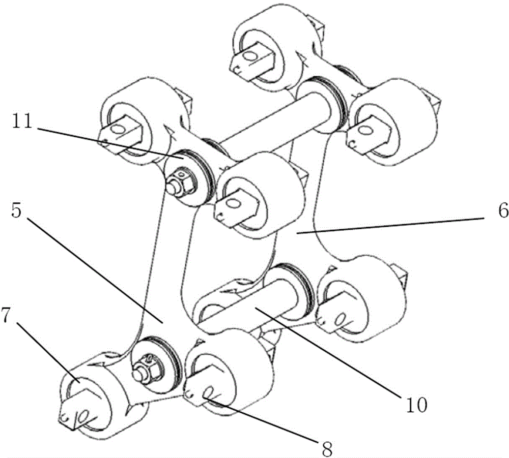 Transverse decoupling elastic frame suspending mechanism for traction motor of high-speed bogie