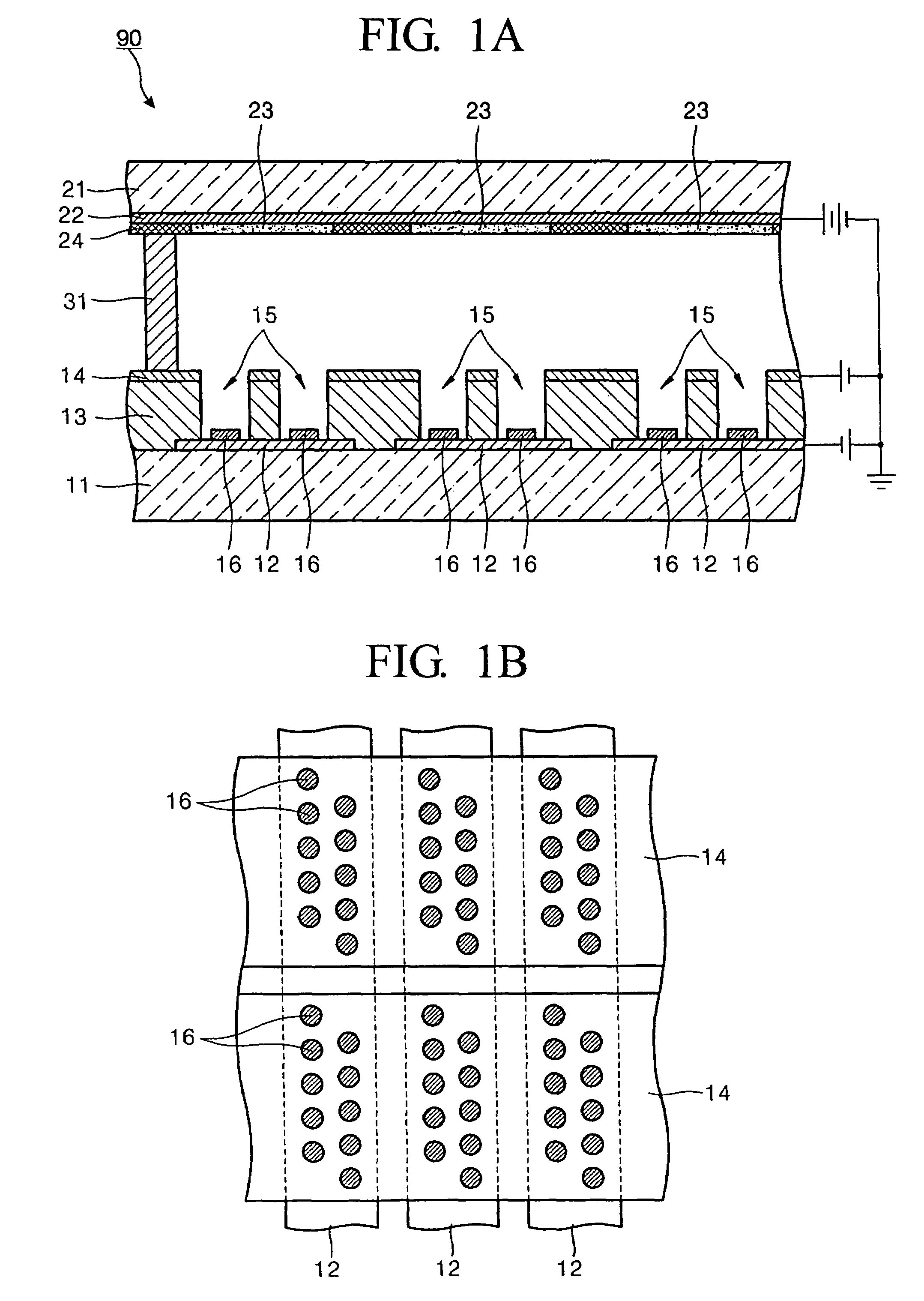 Field emission display having an improved emitter structure