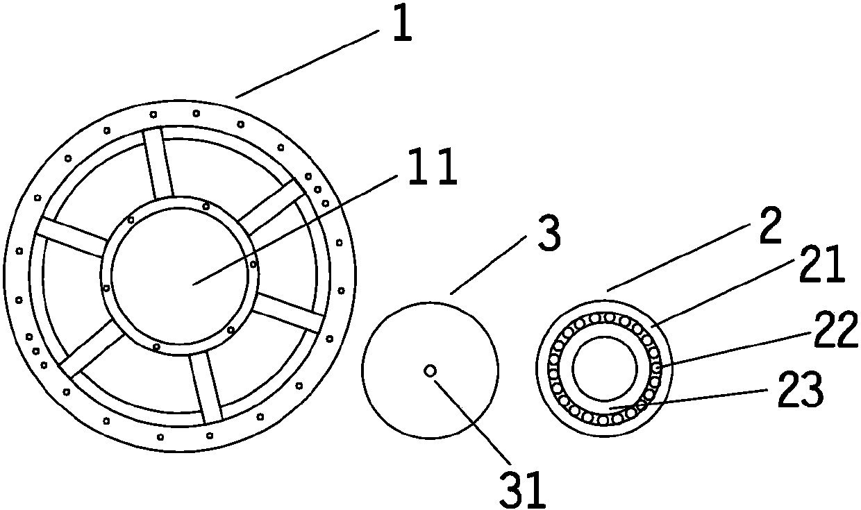 Submersible motor with easily disassembled angular contact ball bearing