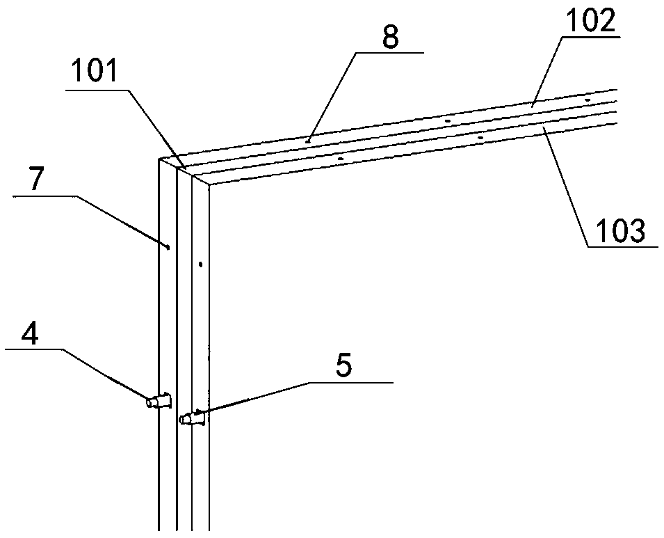 Assembly type concrete frame filling wall structure system and construction method thereof