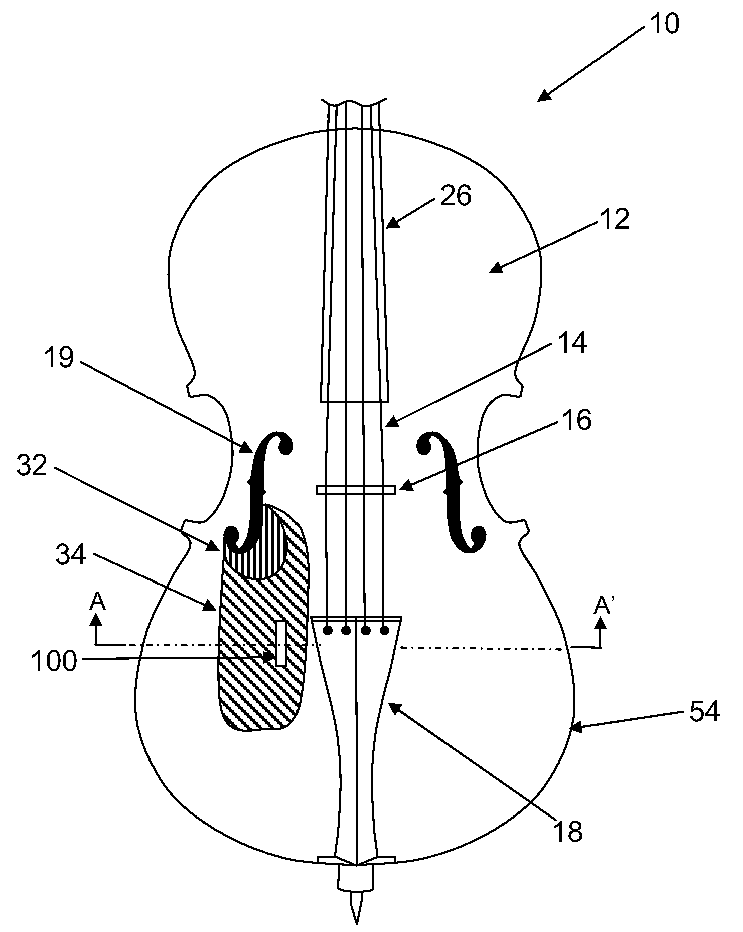 Anti-wolf-note resonator assembly for a string instrument and method of assembling the same
