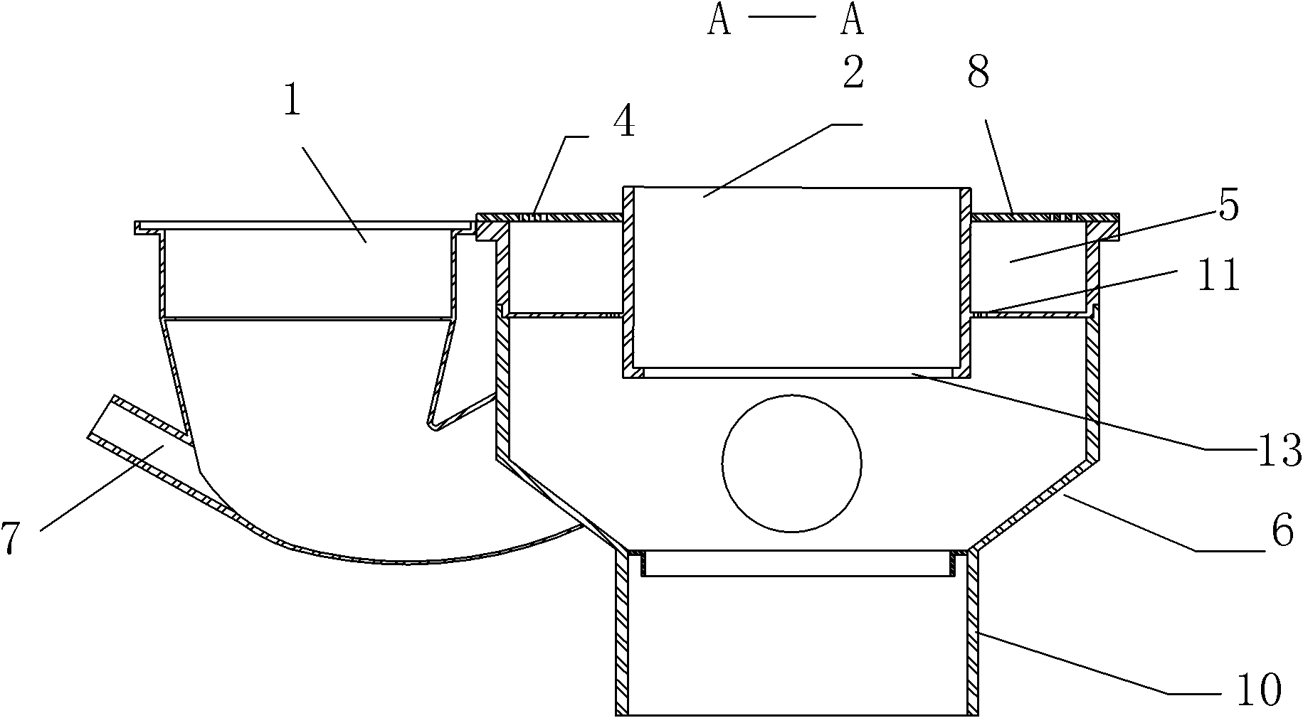 Combined drainage device