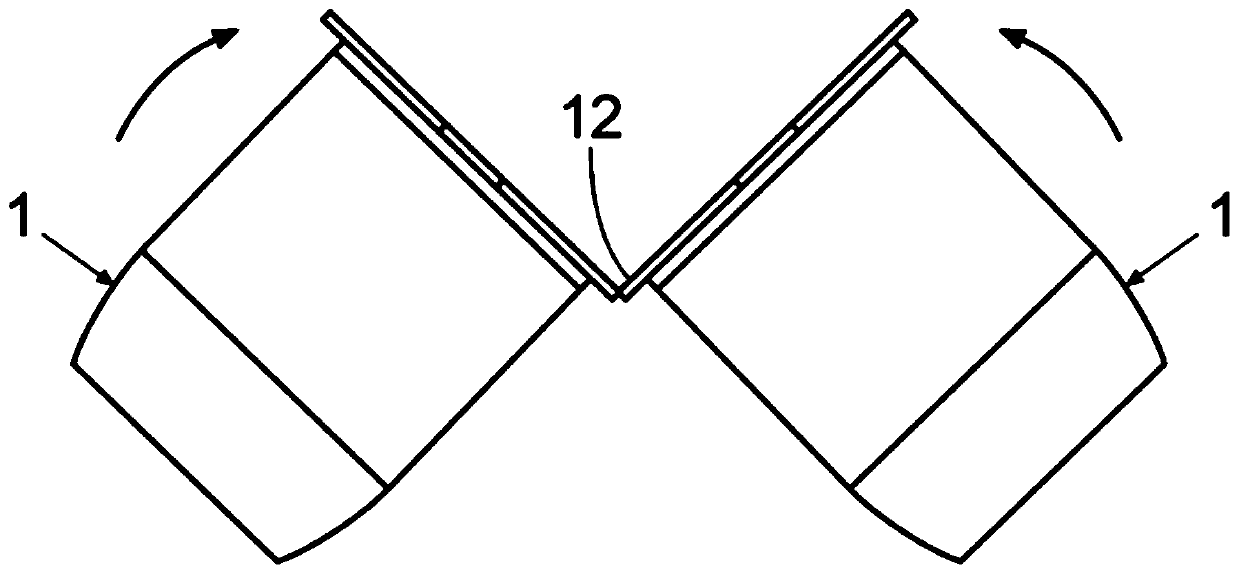 Combined containing box and manufacturing device thereof