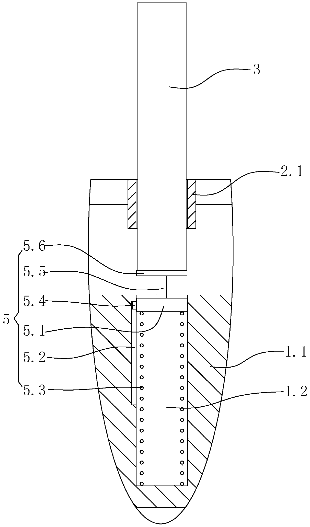 A device for removing acid