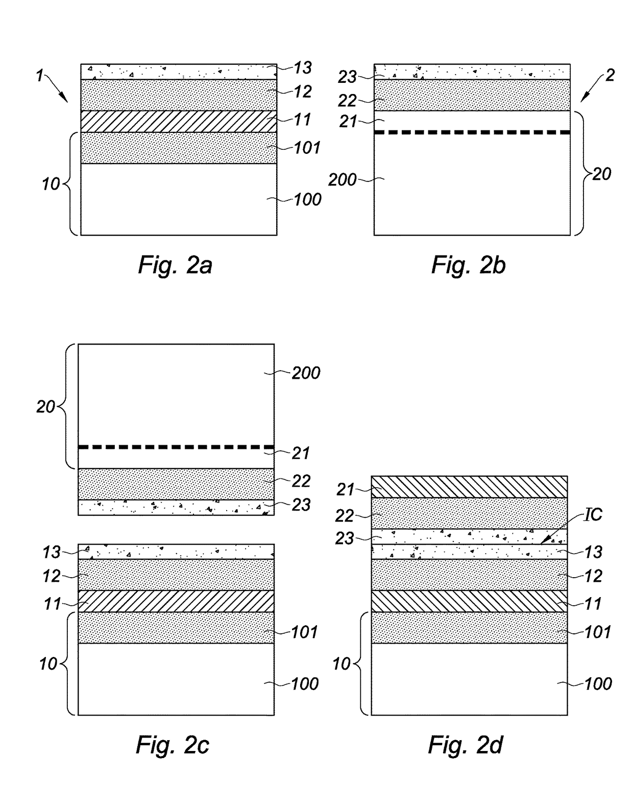 Fabrication method of a stack of electronic devices