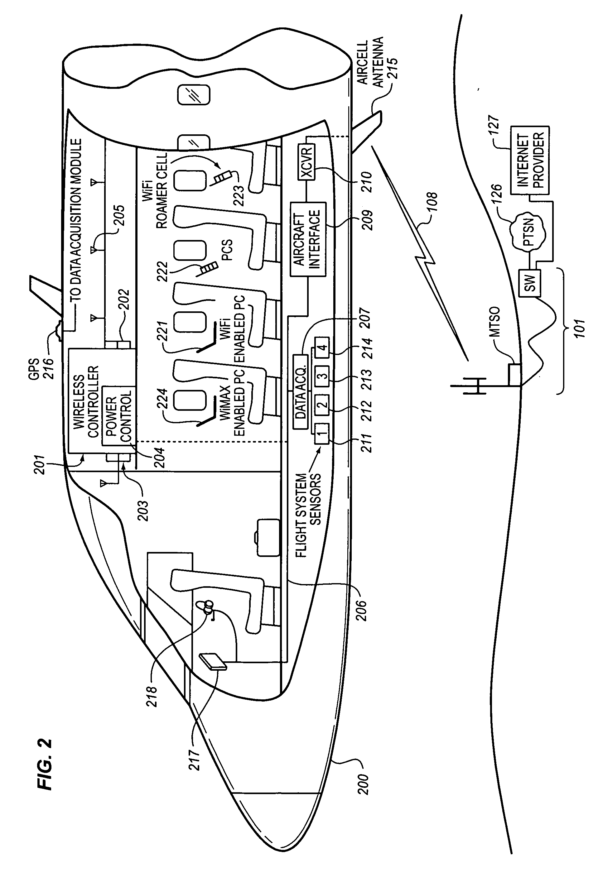 System for customizing electronic content for delivery to a passenger in an airborne wireless cellular network