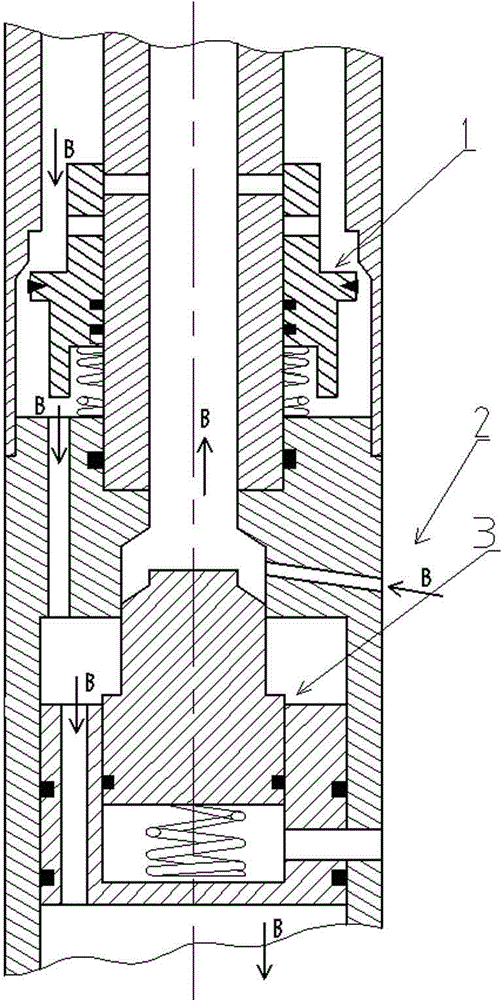 Double-flow-channel direction control short connection device