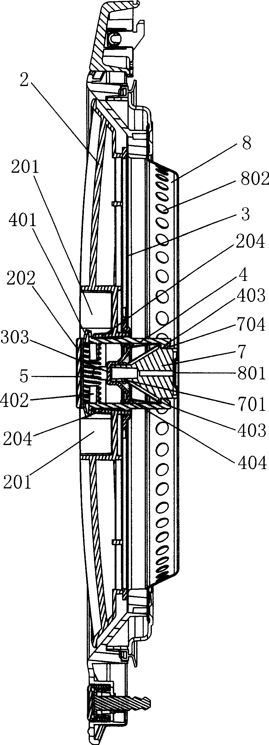 Clothes dryer door structure with air outlet device