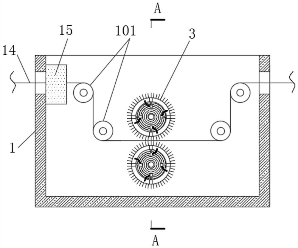 Cleaning cylinder with adjustable bristle length for non-woven fabric cleaning