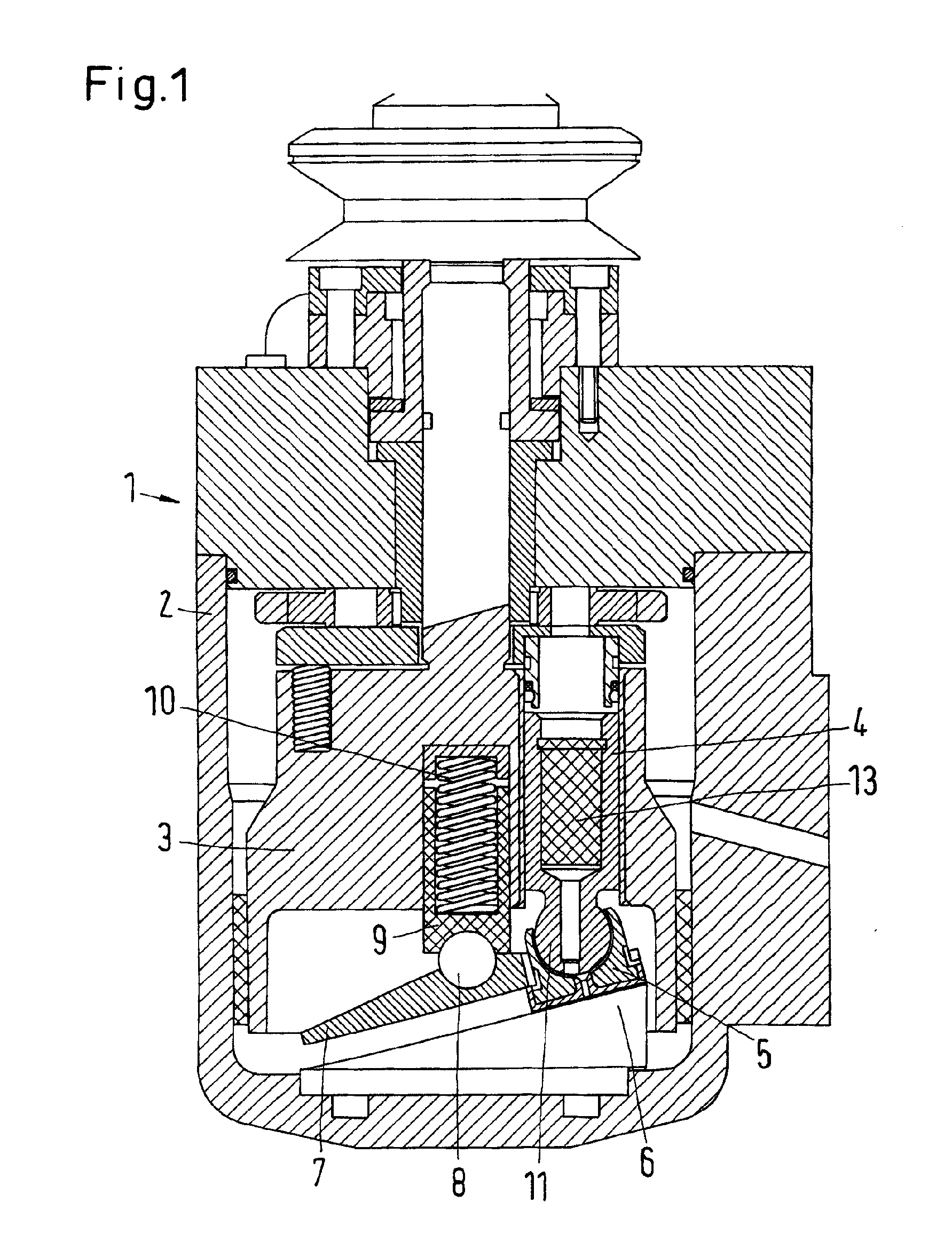 Hydraulic piston machine, in particular water hydraulic machine