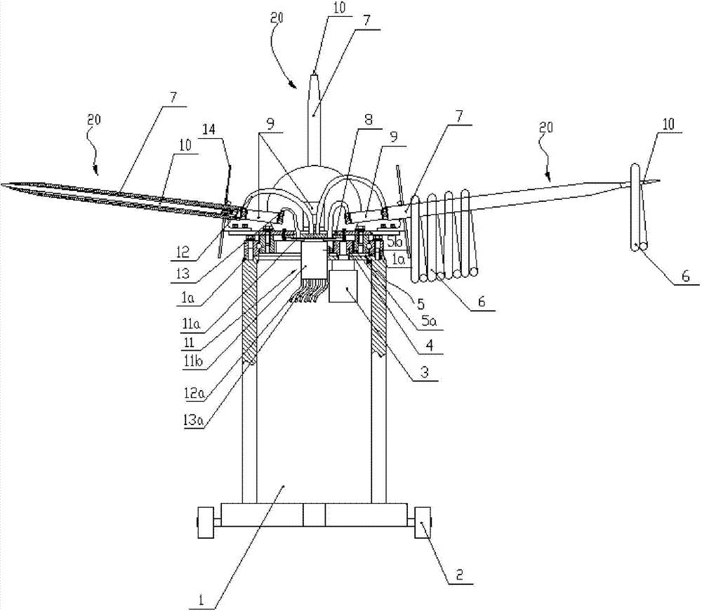 Rotary type stirrup automatic collecting device