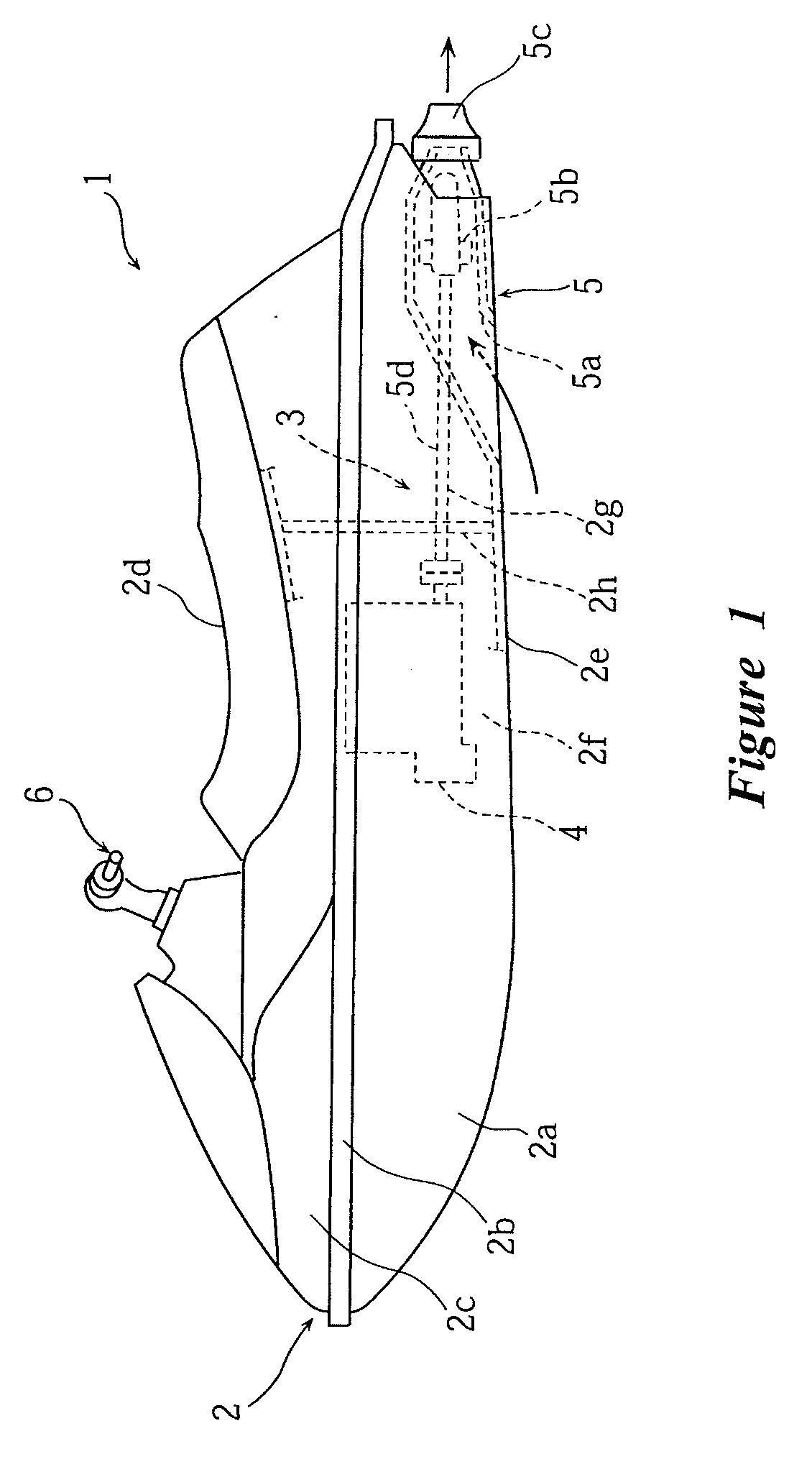 Multiple-Cylinder Engine for Planing Water Vehicle