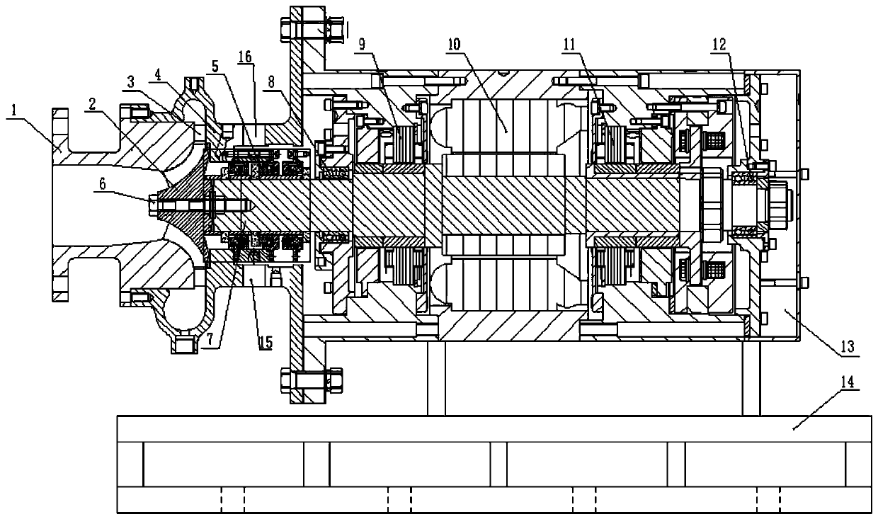 Direct-connection power generation equipment for natural gas radial turbine expansion machine