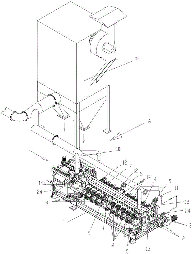 Tile brick edge grinding machine