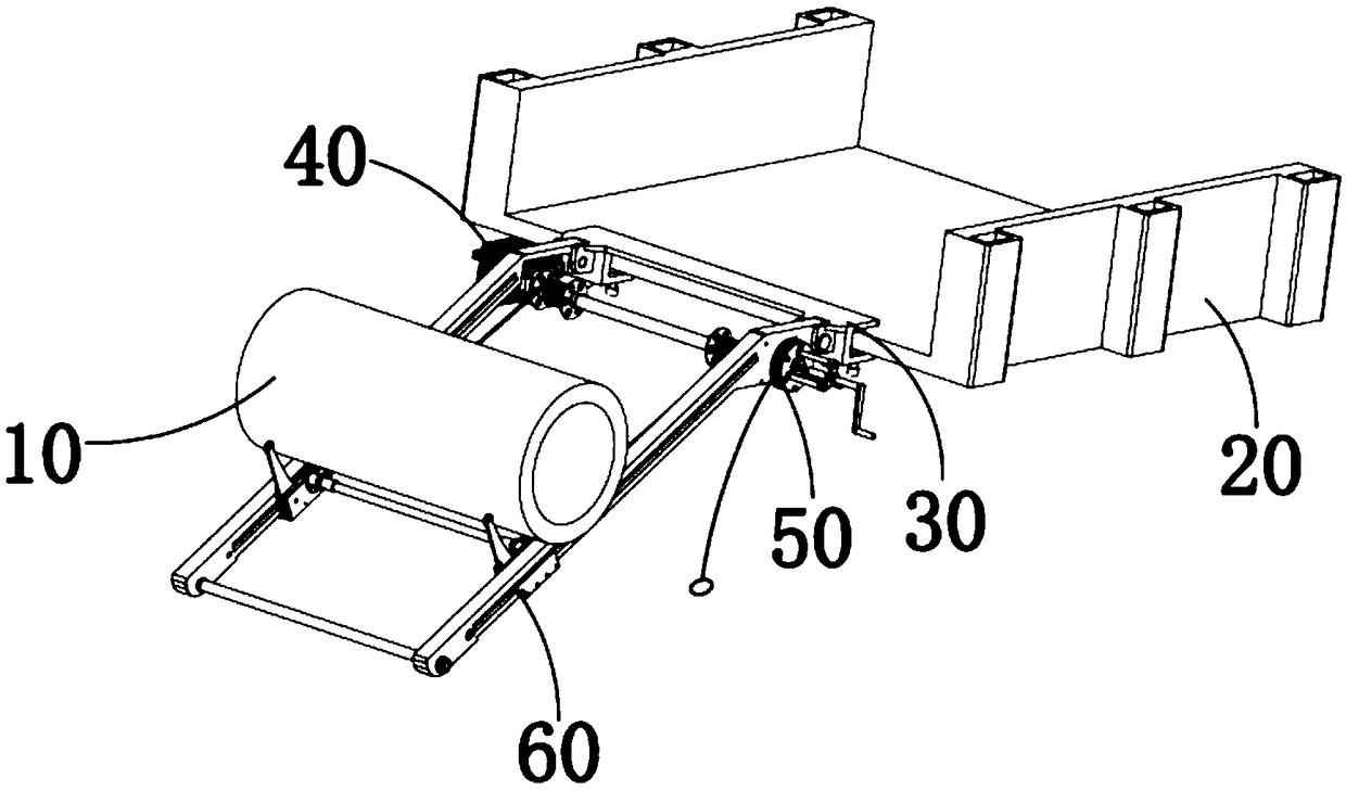 Safe slow descent control and loading method applied to cement pipeline