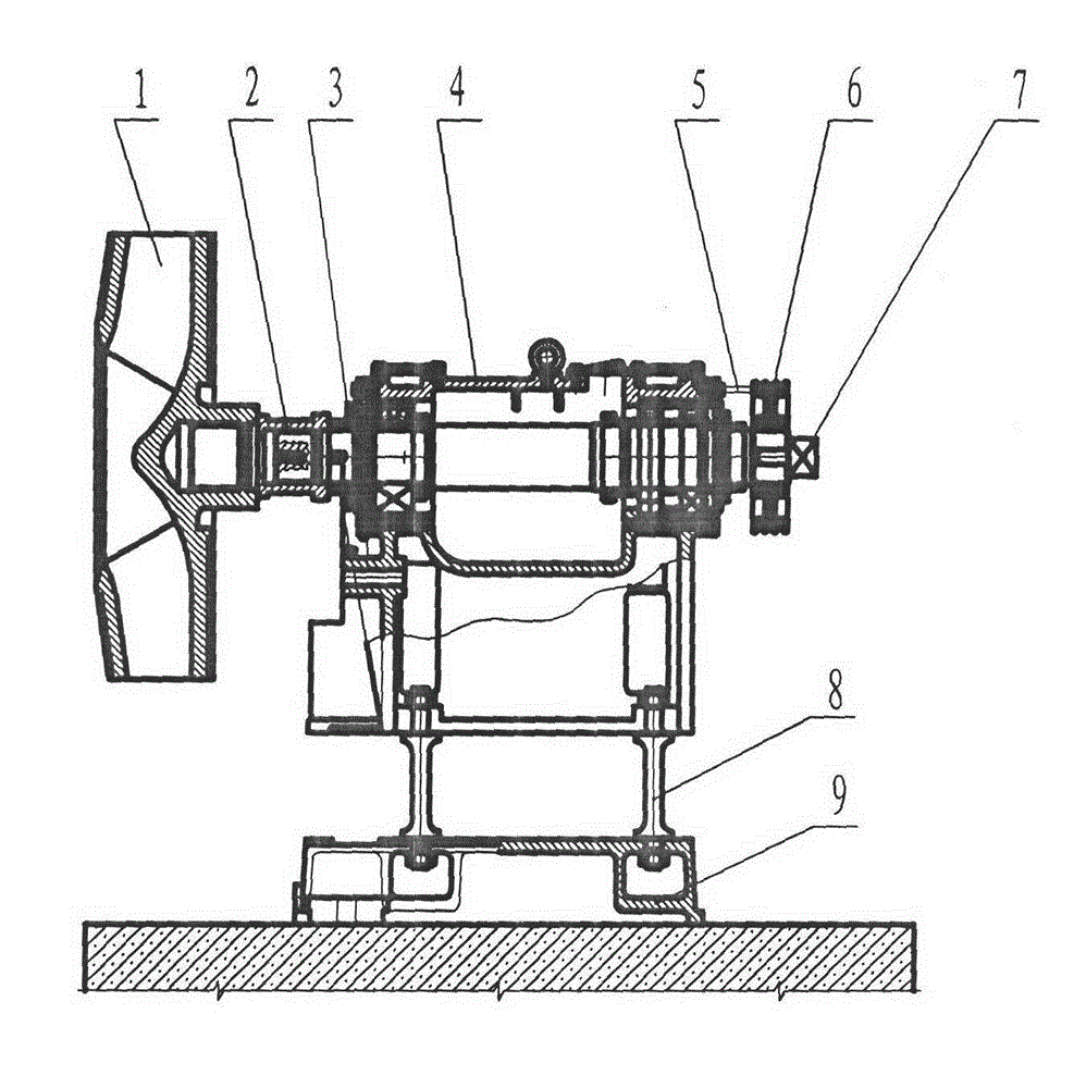 Dynamic balance device for blind hole part processing of slurry pump