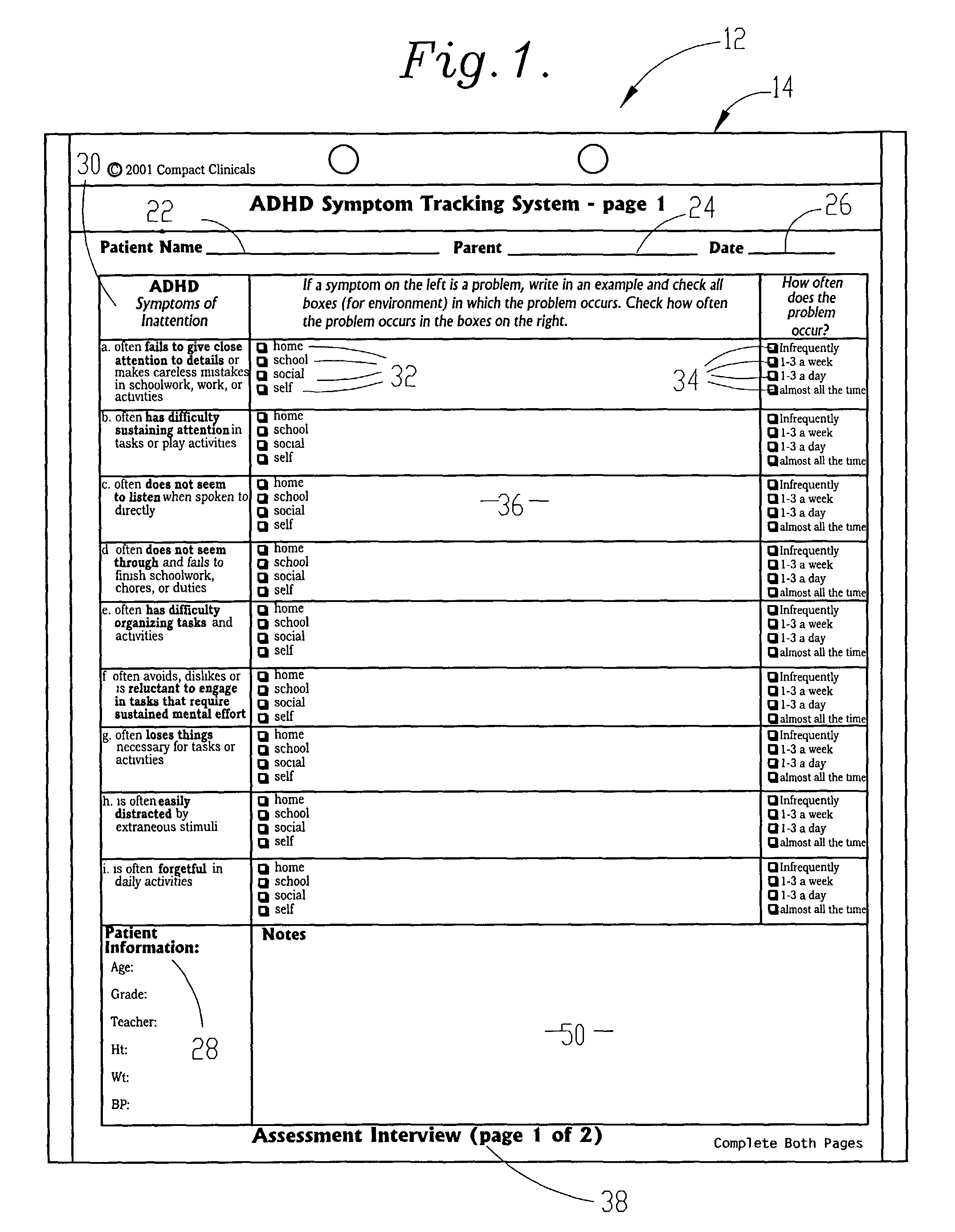 Patient conditional diagnosis assessment and symptom tracking system