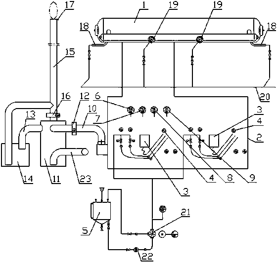 Silver method formaldehyde tail gas incineration treatment device