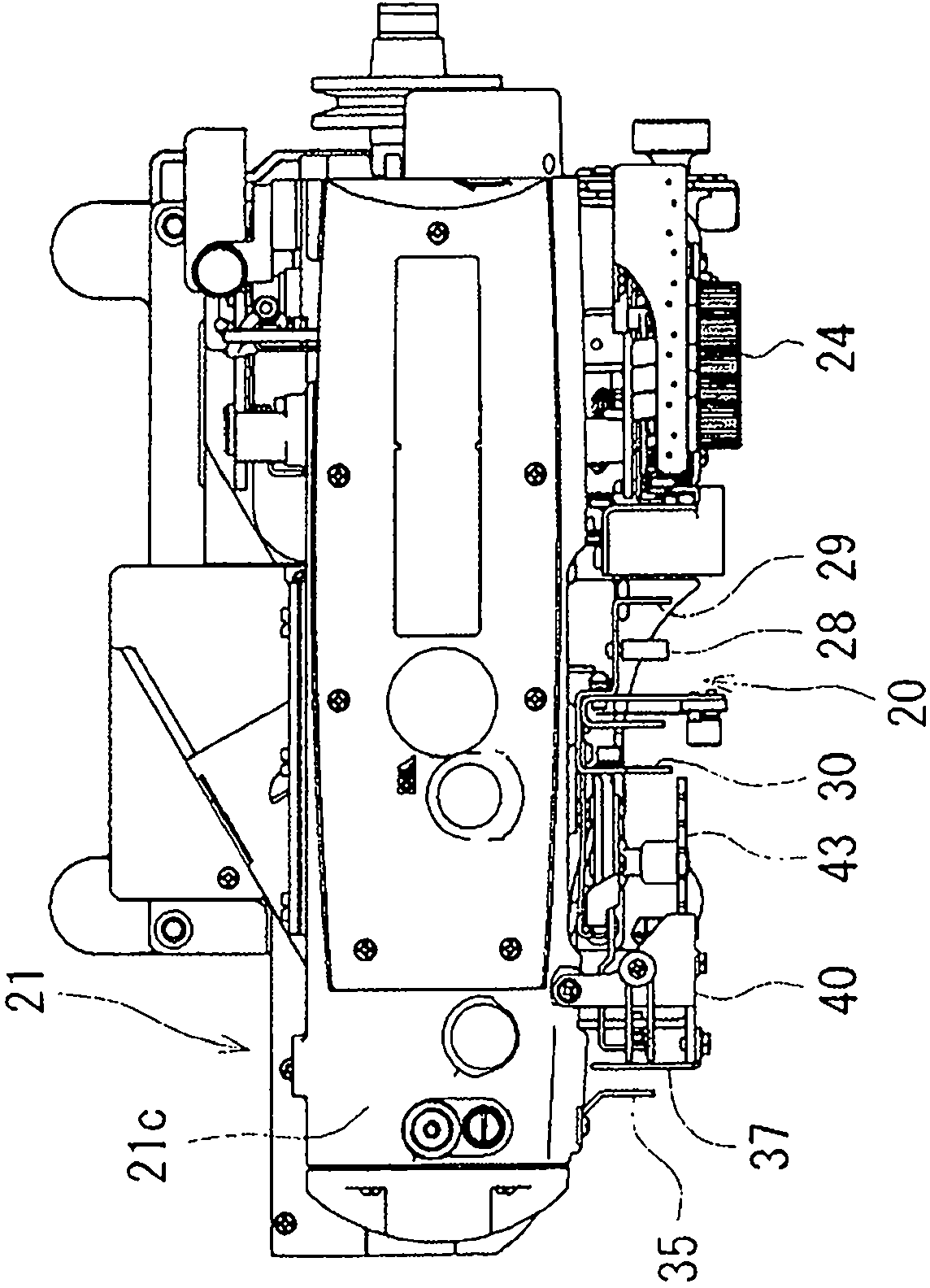 Wire feeding device of sewing machine