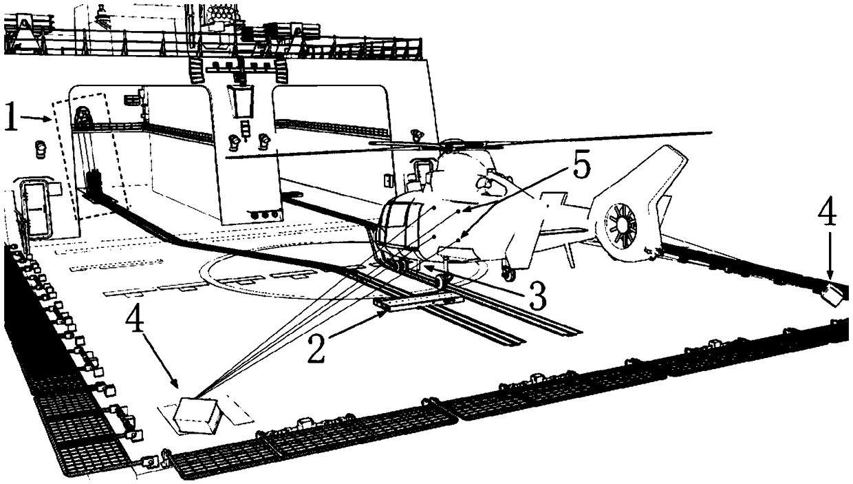 Safe and fast recovery and releasing system and method of offshore operation helicopter