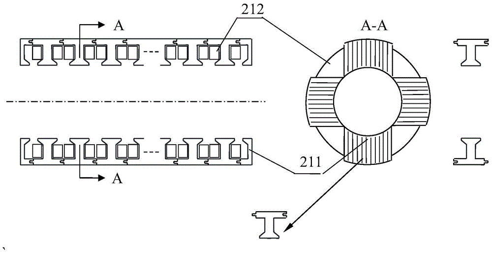 Asymmetric double-stator cylindrical permanent magnet linear motor