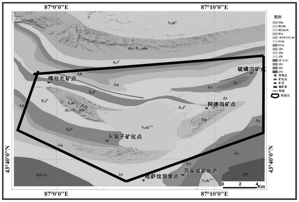 A prospecting method for sandstone-type uranium deposits in strong tectonic deformation areas