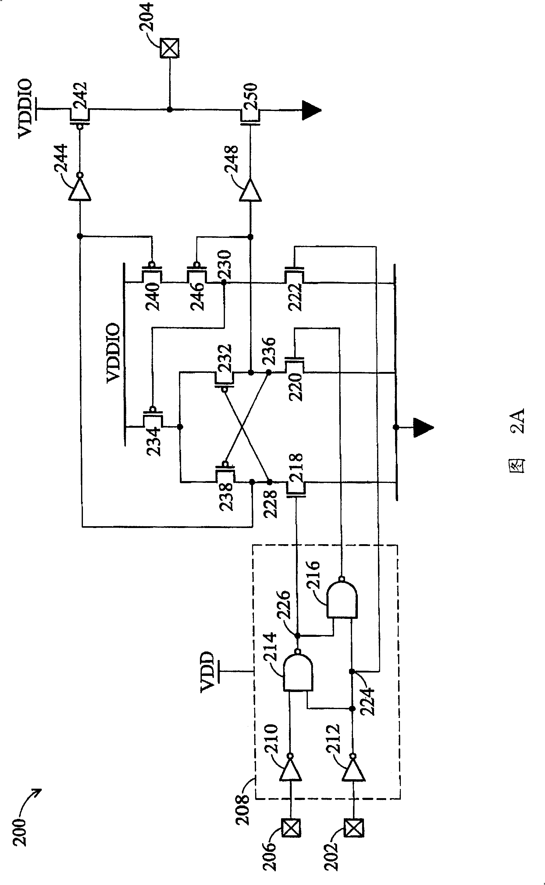 Dual-voltage three-state buffer circuit