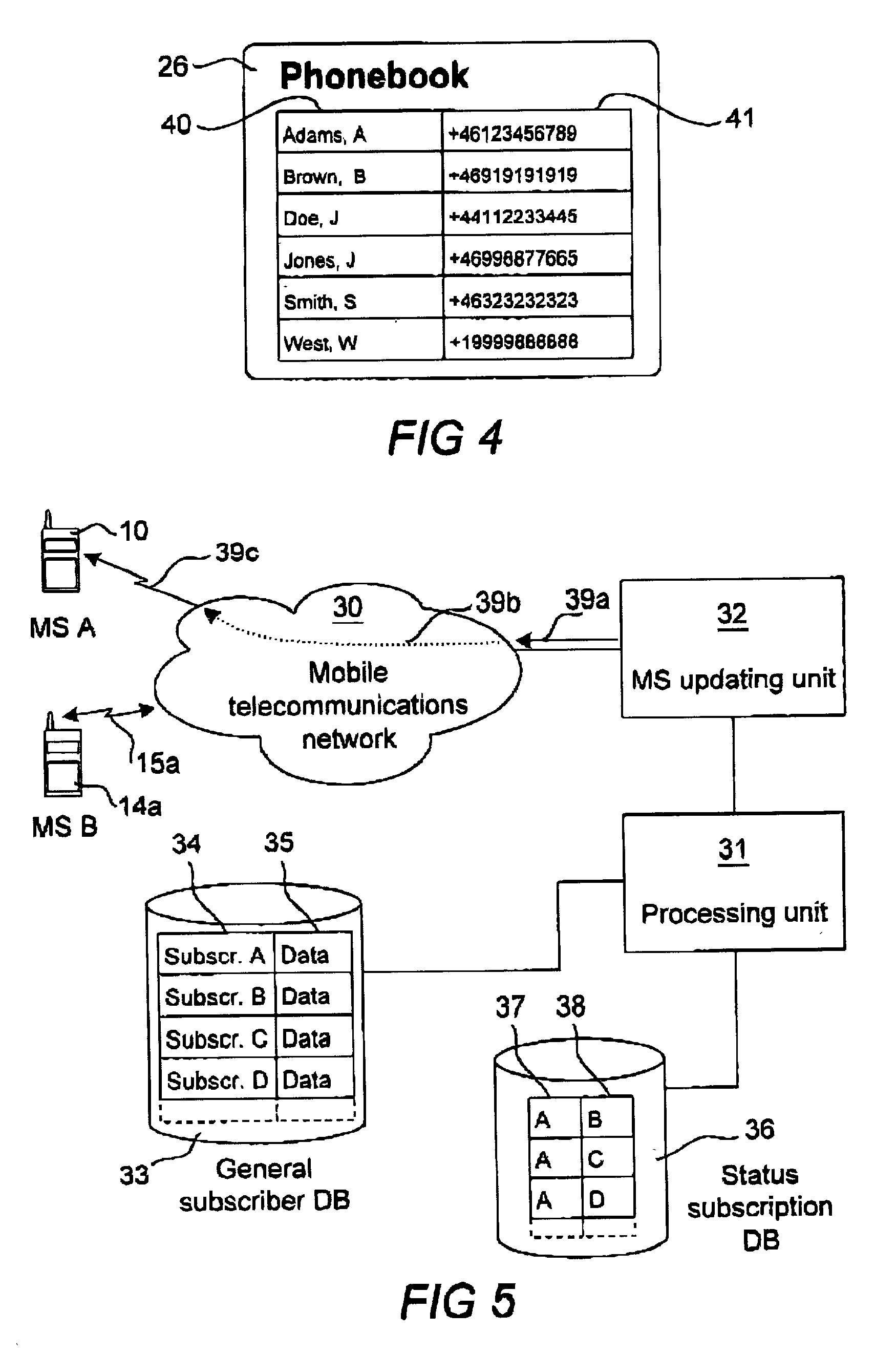 Apparatus and a method for providing operational status information between subscribers in a telecommunications network
