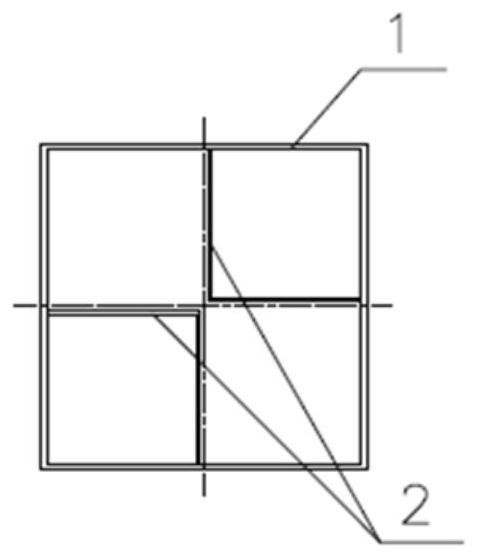 Square steel column and I-shaped steel beam connecting structure