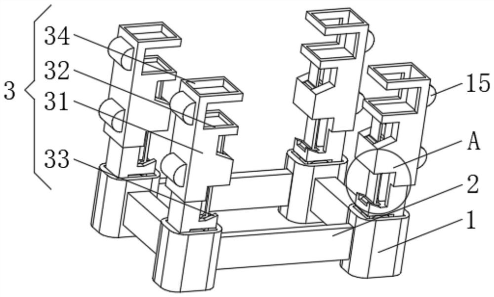 Steel structure supporting frame for constructional engineering