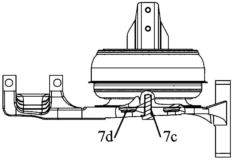 Front air suspension with low chassis and automobile