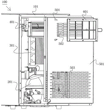 A showcase with a rear condenser